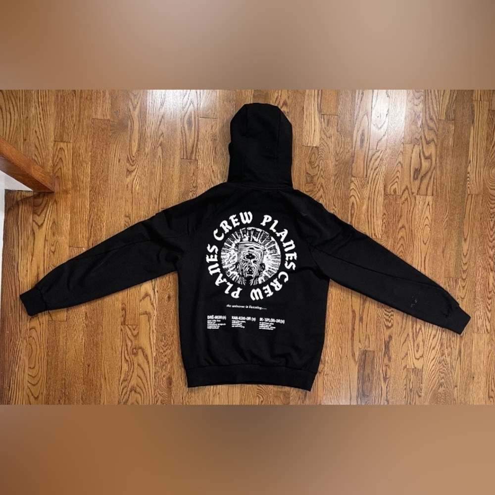 Paper Planes Hoodie Planes Crew Pullover Black Men’s Size S